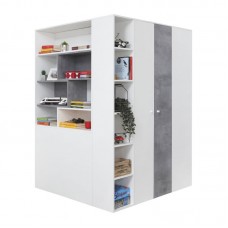 Skapis SIGMA SI 1, balts/betons